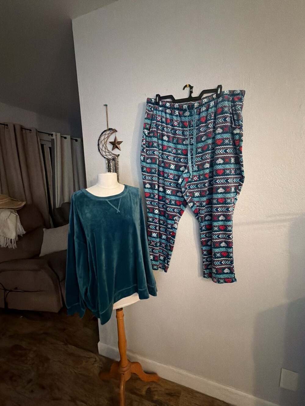 2pc Muk Luks Holiday Lounge pajama set Fair Isle
Sz 4X